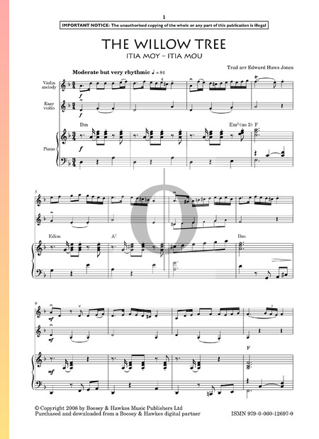 The Willow Tree Sheet Music
