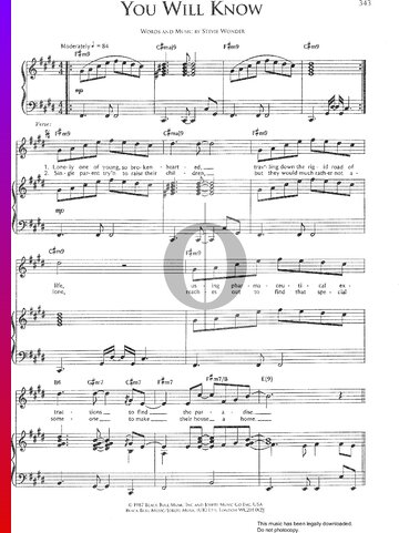 You Will Know Sheet Music