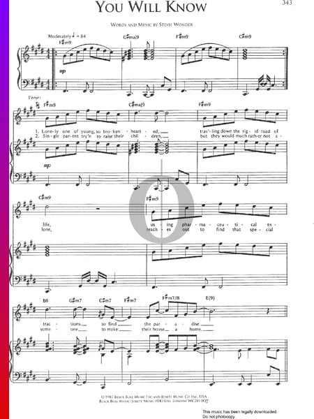 You Will Know Sheet Music