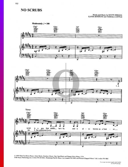 No Scrubs Musik-Noten