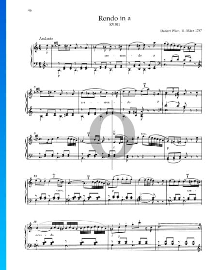 Rondo A Minor, KV 511 Sheet Music