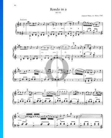 Rondo a-Moll, KV 511 Musik-Noten