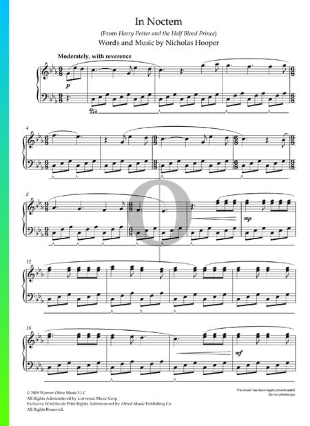 In Noctem Musik-Noten