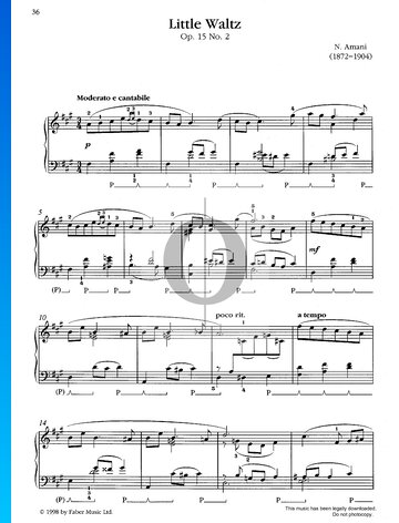 Partition Petite Valse, Op. 15 No. 2