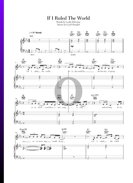 If I Ruled The World Sheet Music
