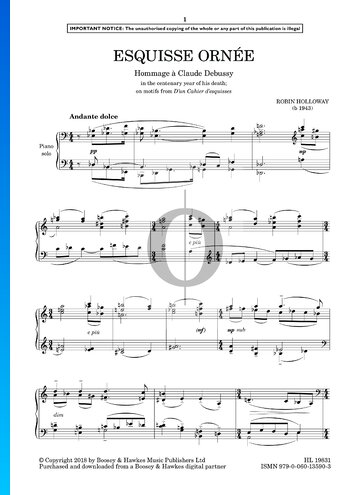 Equisse Ornee (Hommage À Claude Debussy) Sheet Music