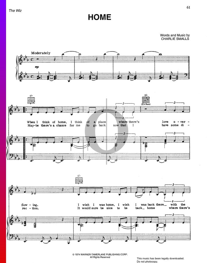 Home (Stephanie Mills) Piano Sheet Music OKTAV