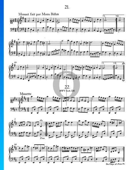 Menuet fait par Mons. Böhm Sheet Music