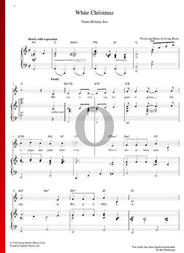 White Christmas Musik-Noten