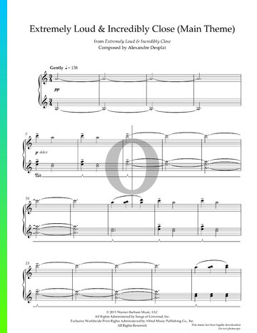 Extremely Loud & Incredibly Close (Main Theme) Sheet Music