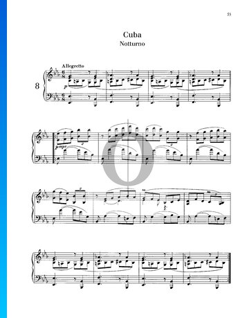 Suite Española Nr. 1, Op. 47: 8. Cuba (Notturno) Musik-Noten