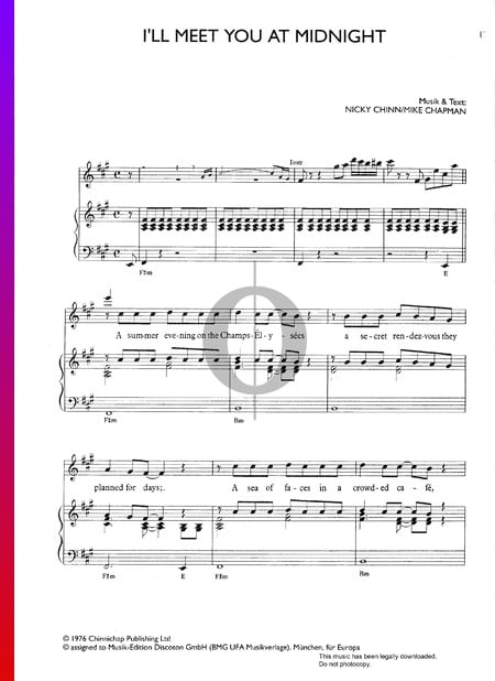 I'll Meet You At Midnight Sheet Music