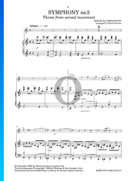 Symphony in E Minor, Op. 27 No. 2: 2. Allegro molto (Theme)
