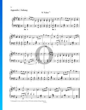 12 Pieces, Op. 40, TH 138: 9. Valse Sheet Music