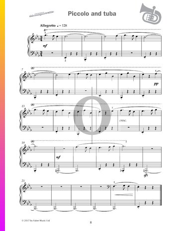 Piccolo and tuba Musik-Noten