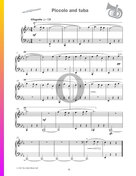 Piccolo and tuba Musik-Noten