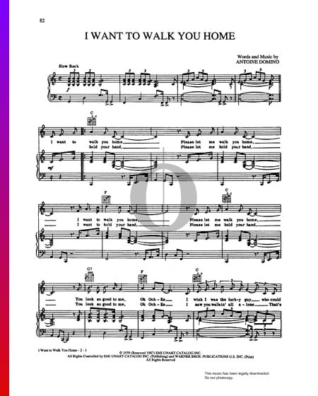 I Want To Walk You Home Sheet Music