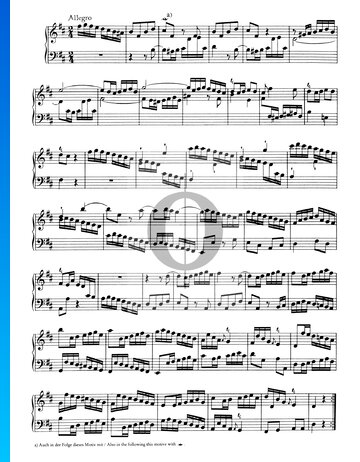 Sonata n.º 6, Wq 49: 3. Allegro Partitura