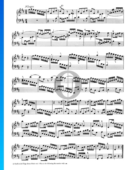 Sonata No. 6, Wq 49: 3. Allegro Sheet Music