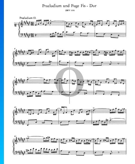 Prélude 13 Fa dièse Majeur, BWV 858