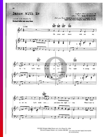 Dance With Me Sheet Music