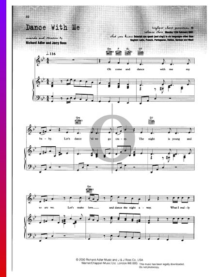Dance With Me Sheet Music