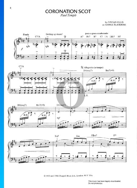 Coronation Scot Sheet Music