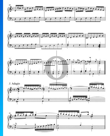 Partition Concerto en Ré mineur, BWV 987: 3. Adagio
