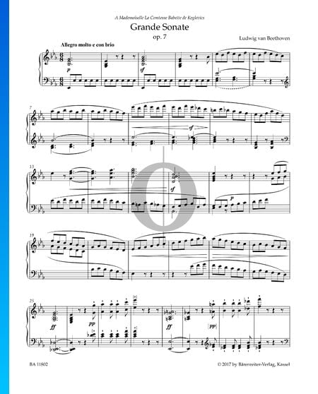 Grande Sonata, Op. 7: 1. Allegro molto e con brio Sheet Music