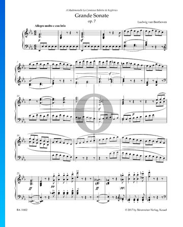 Sonata para piano, Op. 7: 1. Allegro molto e con brio Partitura