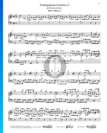 Contrapunctus 13, BWV 1080/13, 1 Musik-Noten