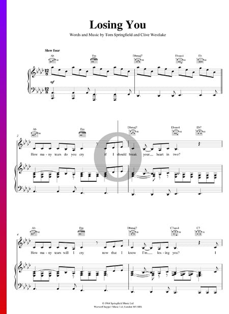 Losing You Sheet Music