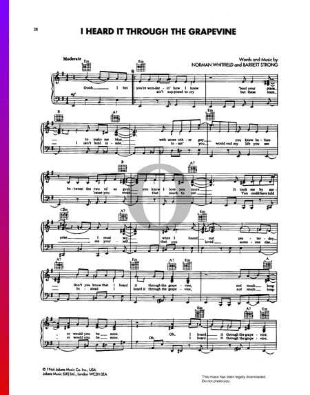 I Heard It Through The Grapevine Sheet Music