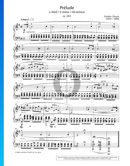 Preludio en mi menor, Op. 28 n.º 4