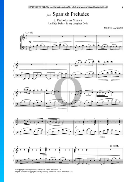 Spanish Preludes: 8. Diabolus in Musica Sheet Music