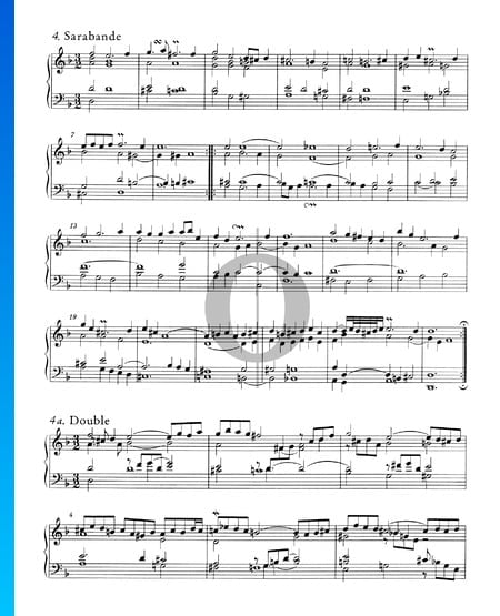Englische Suite Nr. 6 d-Moll, BWV 811: 4. Sarabande Musik-Noten