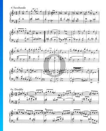 Partition Suites Anglaises No. 6 en Ré mineur, BWV 811: 4. Sarabande