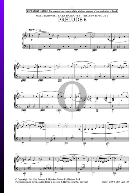 Prélude et fugue 6 en Ré mineur
