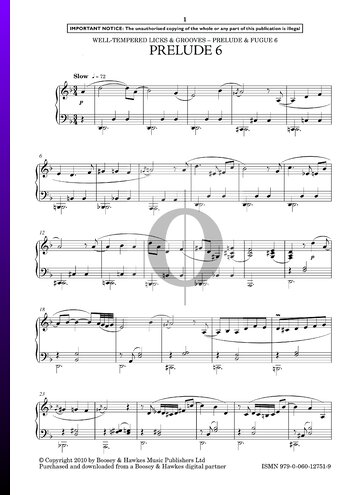Prelude and Fugue 6 in D Minor Sheet Music