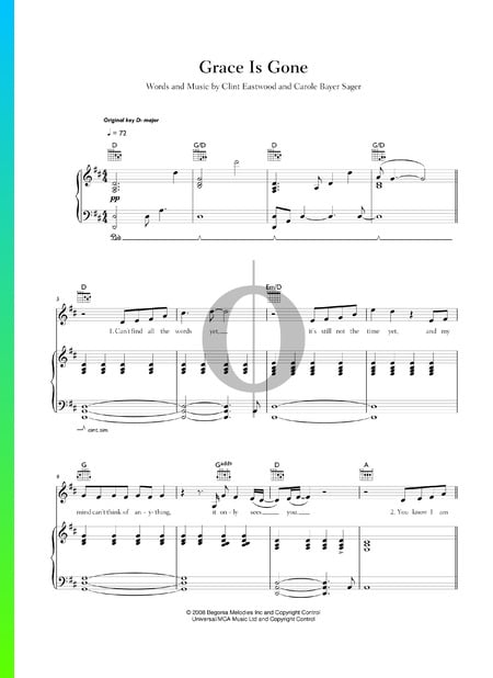 Grace Is Gone Musik-Noten