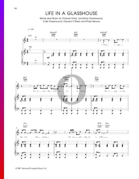 Life In A Glasshouse Sheet Music
