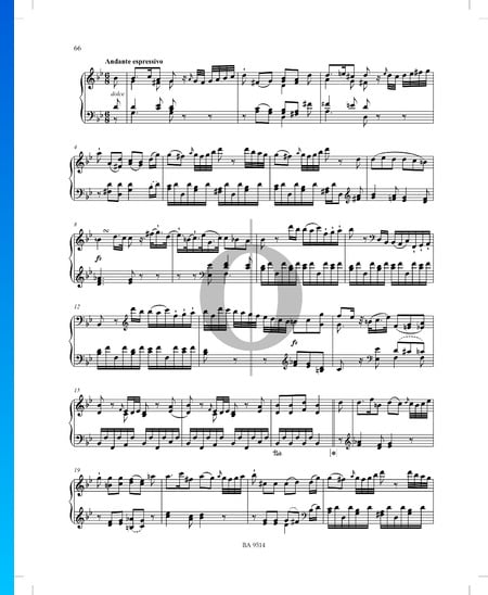 Sonate G-Dur Nr.1, Op. 53 P. XII: 41: 2. Andante espressivo Musik-Noten