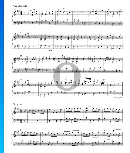 Suite A Major, HWV 454: 3. Sarabande Sheet Music