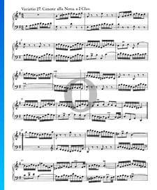 Variaciones Goldberg, BWV 988: Variación 27. Canone alla Nona. a 2 claves