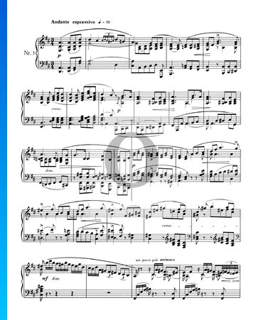 Pièces fugitives, Op. 15: Nr. 3 Musik-Noten