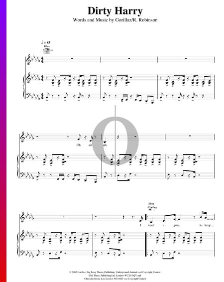 Dirty Harry Musik-Noten