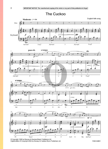 The Cuckoo Sheet Music