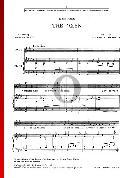 The Oxen Sheet Music