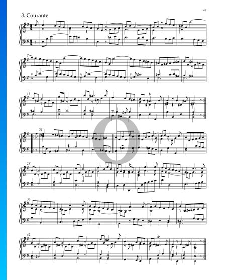 Suite No. 4 en Mi mineur, HWV 429: 3. Courante Partition