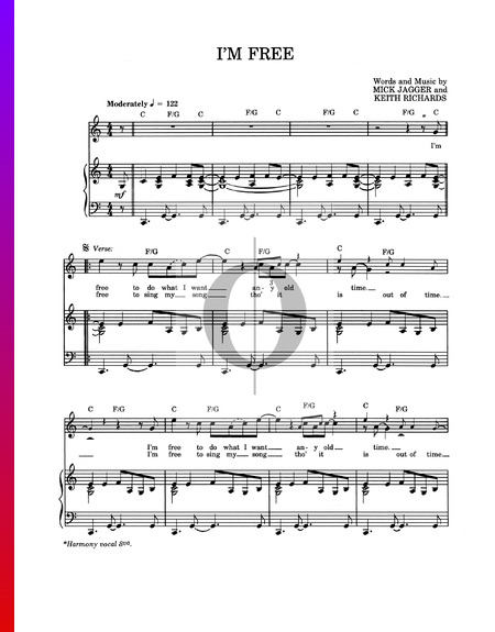 I'm Free Partitura